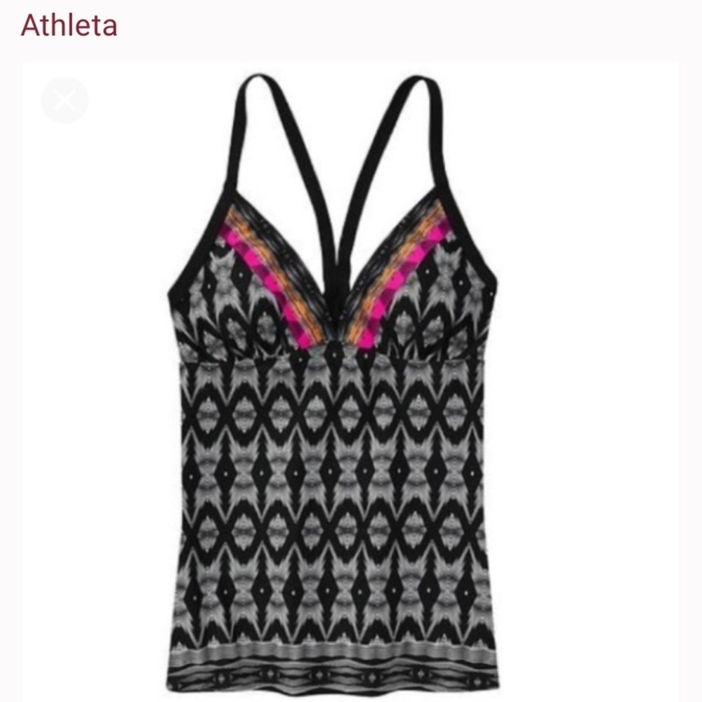 Athleta Belize Aztec Ikat Tankini Swim Top. Size XSmall.